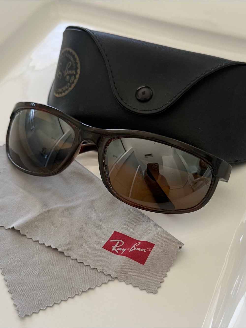 Ray-Ban RB 2027 Predator 2 Polarized Sunglasses Tortoise 628/W2 Italy w/ Case - Picture 1 of 7